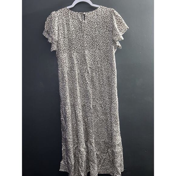 Fantaslook Women's Casual Dress Medium Leopard Print Brown and White NEW - Picture 6 of 6